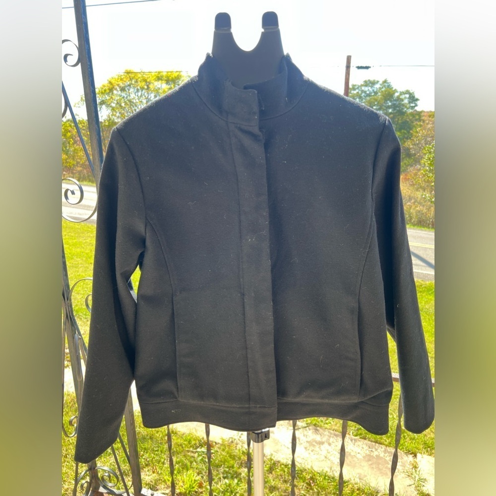 Pendleton Wool Black Cropped Coat Jacket